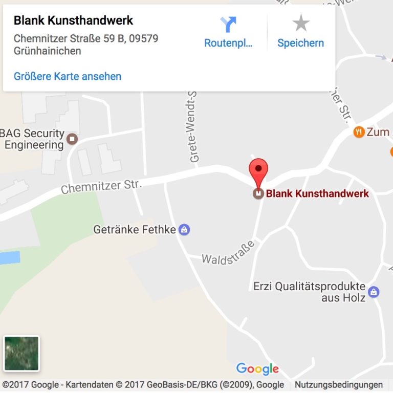 Anfahrt BLANK Kunsthandwerk